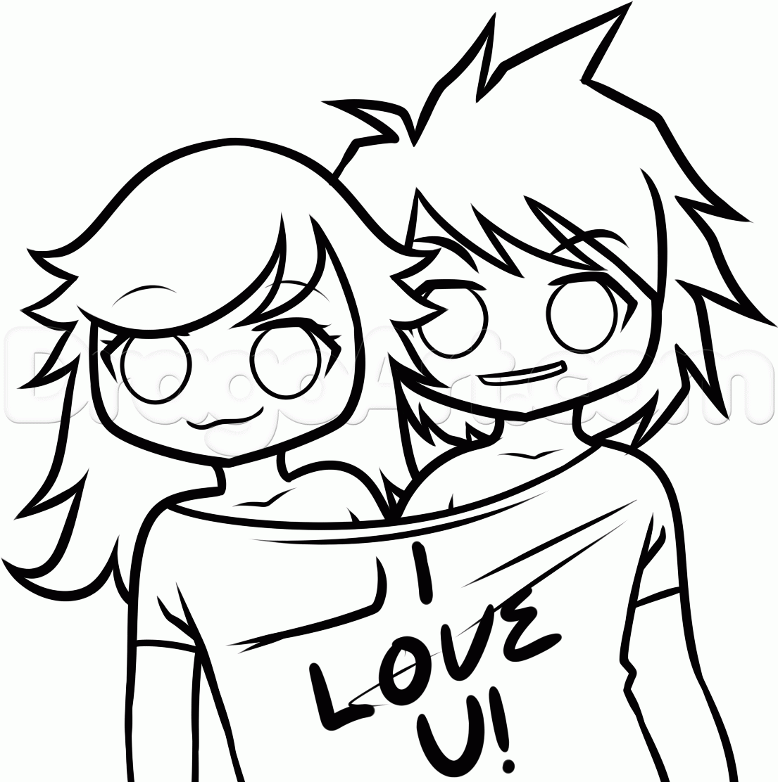 1105x1112 How To Draw A Boyfriend And Girlfriend, Step