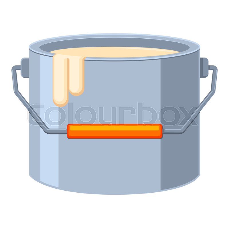 800x800 Colorful Cartoon Paint Bucket Supply Stock Vector Colourbox