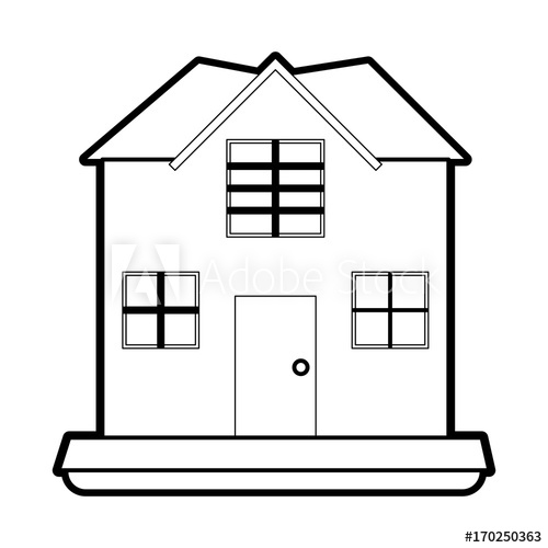 500x500 House Of Home Real Estate And Construction Theme Isolated Design