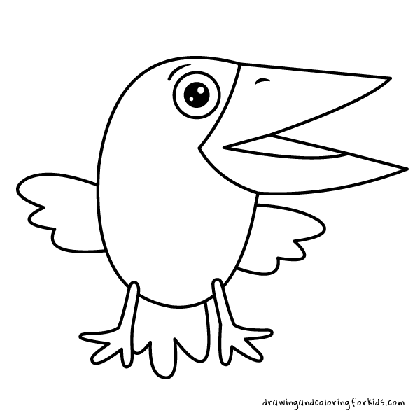 600x600 Drawing Birds For Kids Coloring Pages Birds Drawing Penguin