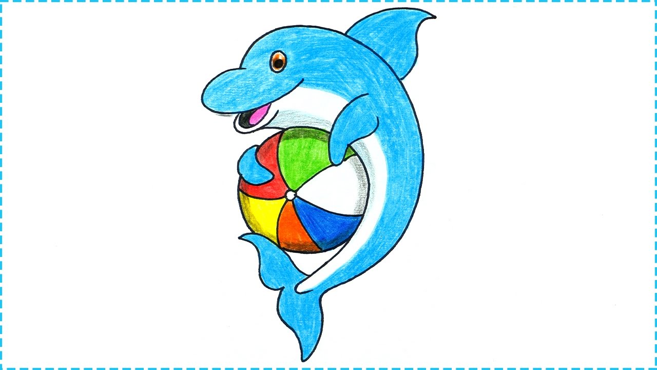 1280x720 Dolphins Drawings For Kids Free Download Clip Art