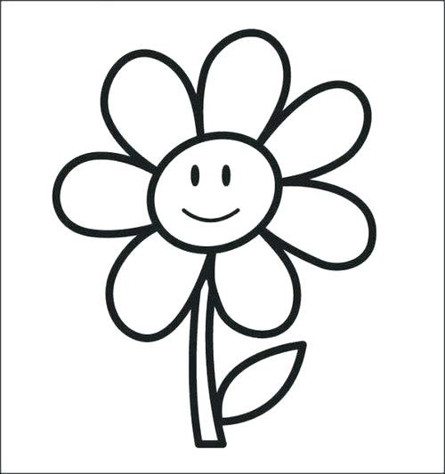 500x533 Flower Drawings For Coloring