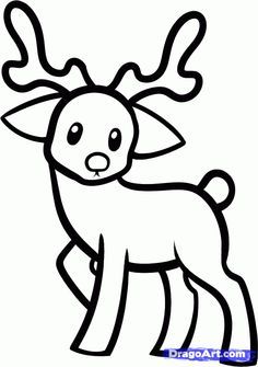 236x335 raindeer drawing how to draw a reindeer for kids, step