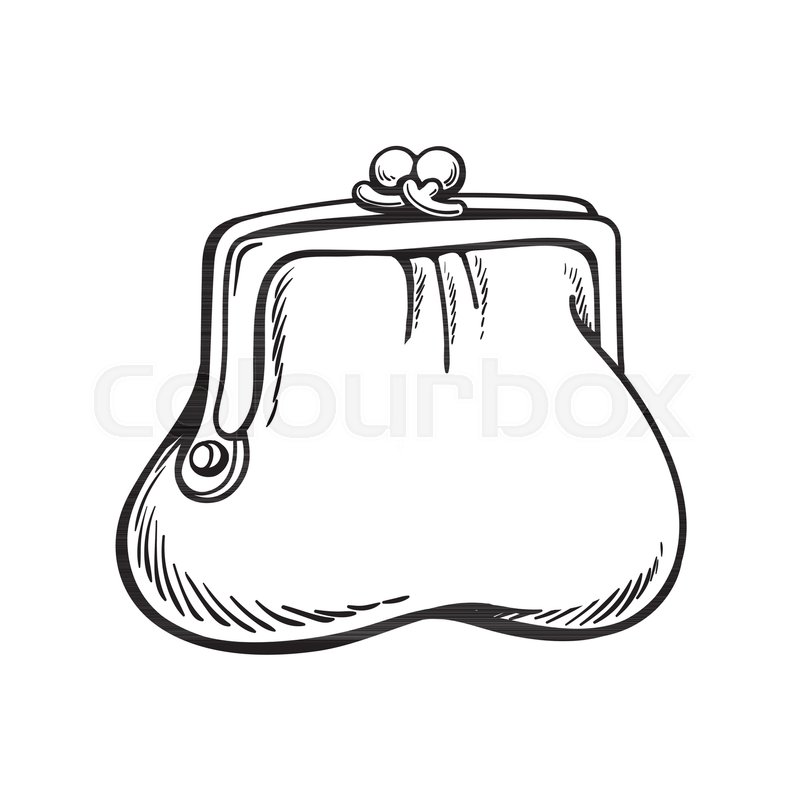 800x800 A Purse Full Of Money In Cartoon Stock Vector Colourbox