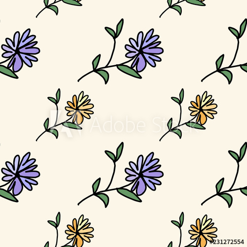 500x500 Vintage Small Flowers Seamless Pattern Good For Baby, Children