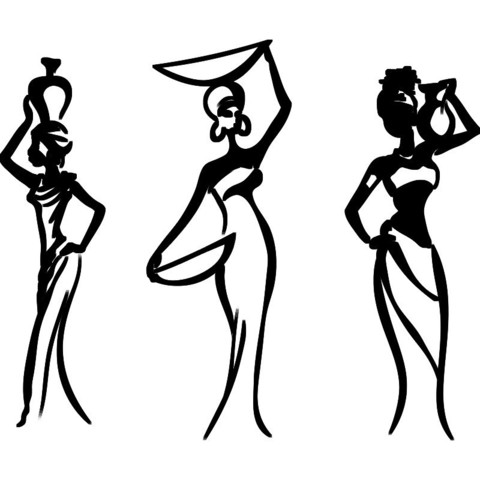 480x480 stl african women wall art cults