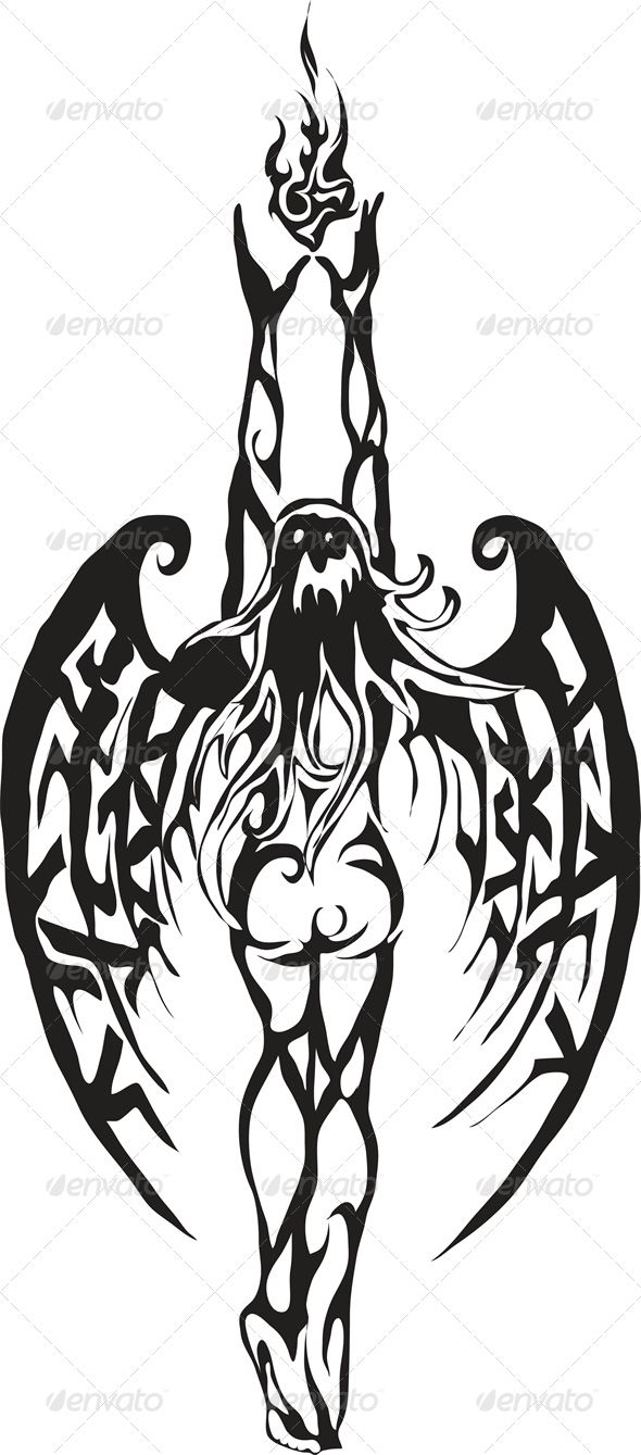 590x1339 Drawing Women + Unicorn Tribal Design