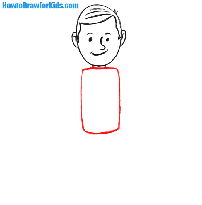 690x700 How To Draw A Man For Kids How To Draw For Kids