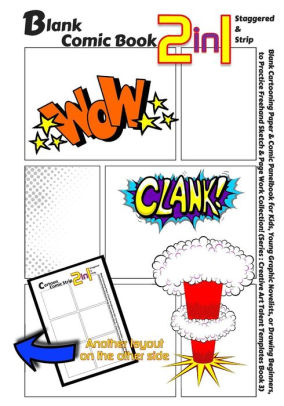 284x406 blank comic book in staggered strip blank cartooning paper
