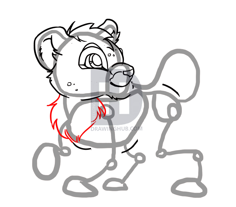 823x720 How To Draw Lion Cubs, Step