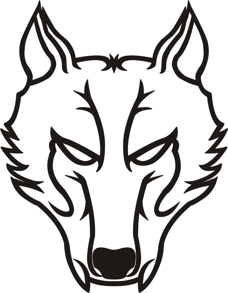 789x1013 Tribal Wolf Drawing