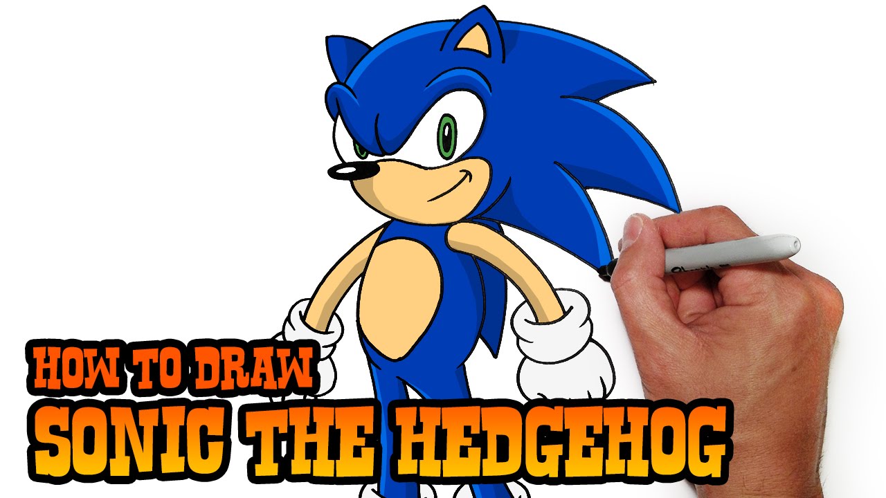 1280x720 How To Draw Sonic The Hedgehog Video Lesson