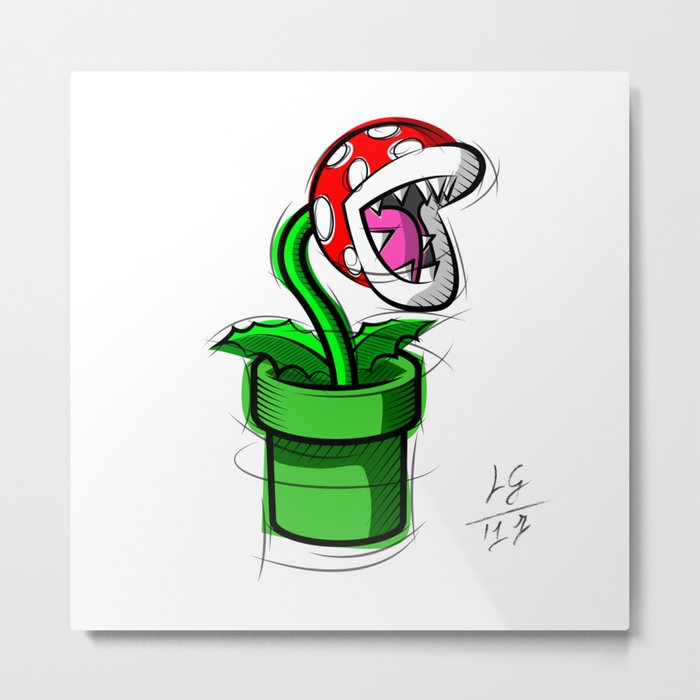 700x700 Piranha Plant Digital Drawing, Games Art, Super Mario, Nintendo