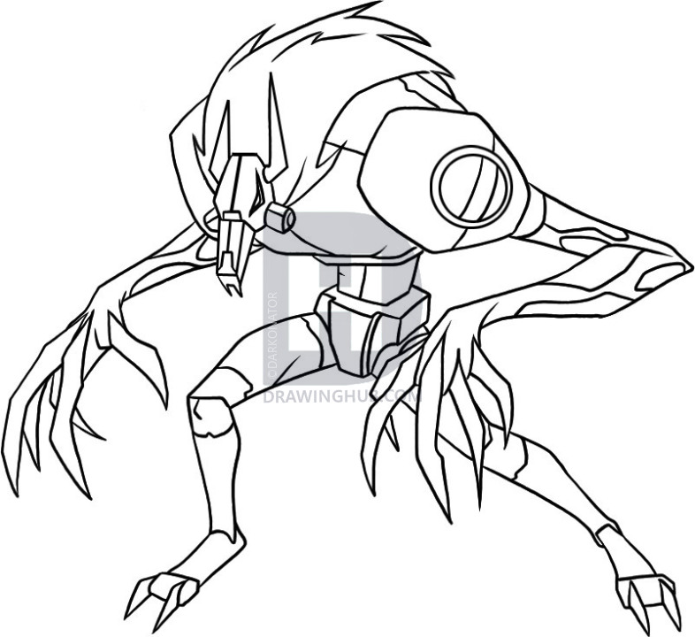 786x720 How To Draw Biowulf, Step