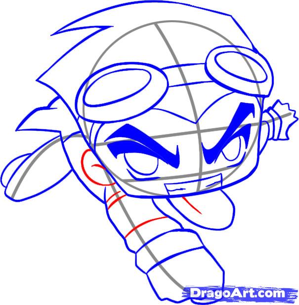 605x618 Draw Chibi Generator Rex, Step