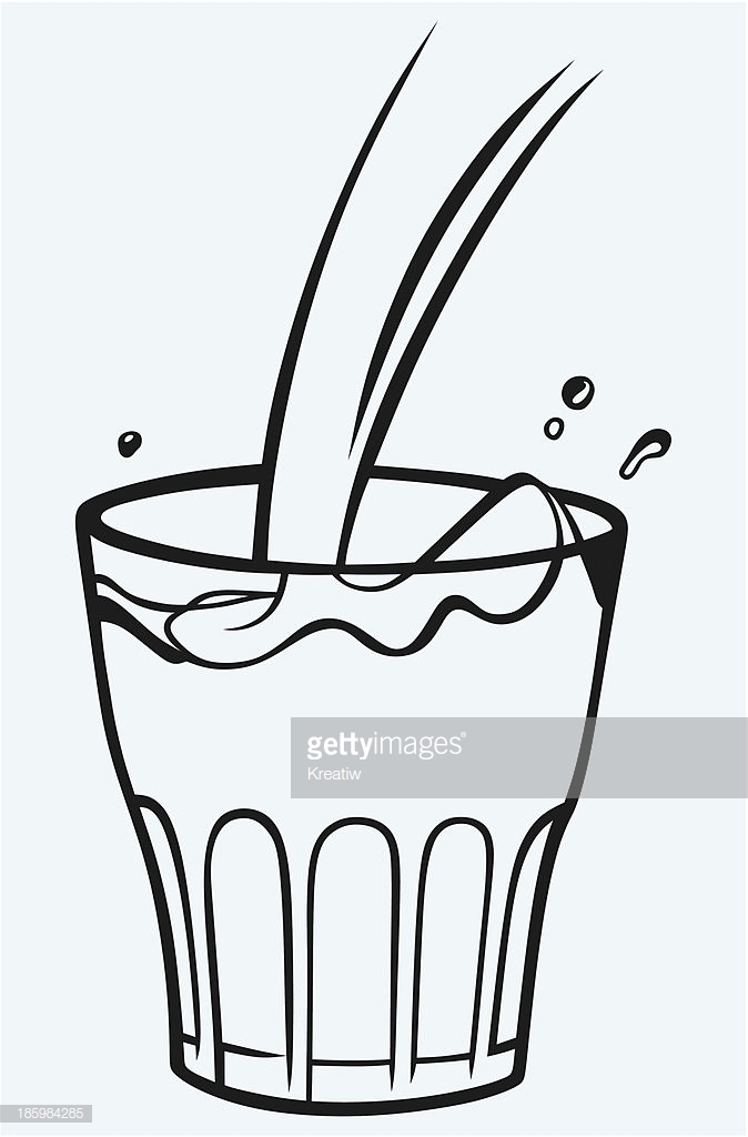 674x1024 Collection Of 'glass Of Milk Drawing' Download More Than