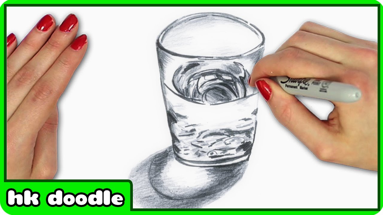 1280x720 How To Draw A Glass Of Water