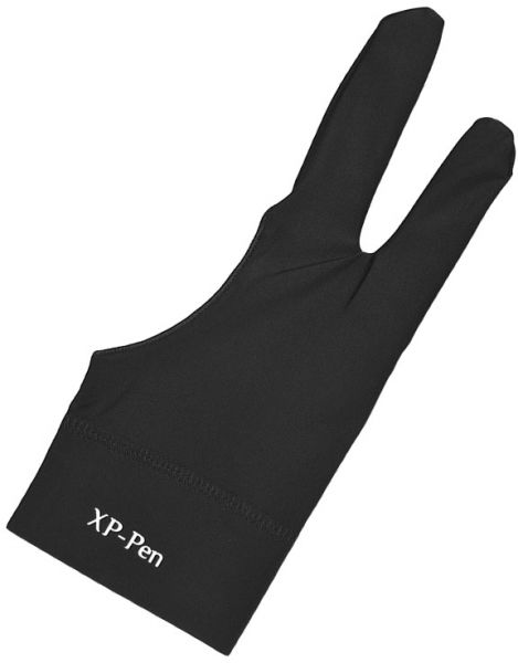 469x600 Xp Pen Artist Tablet Drawing Glove Anti Fouling Black Two Finger