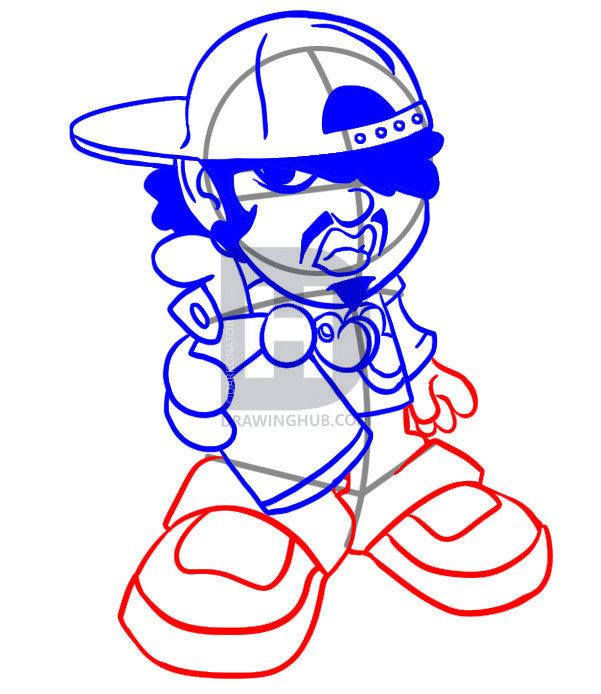 601x694 How To Draw A Graffiti Character, Step