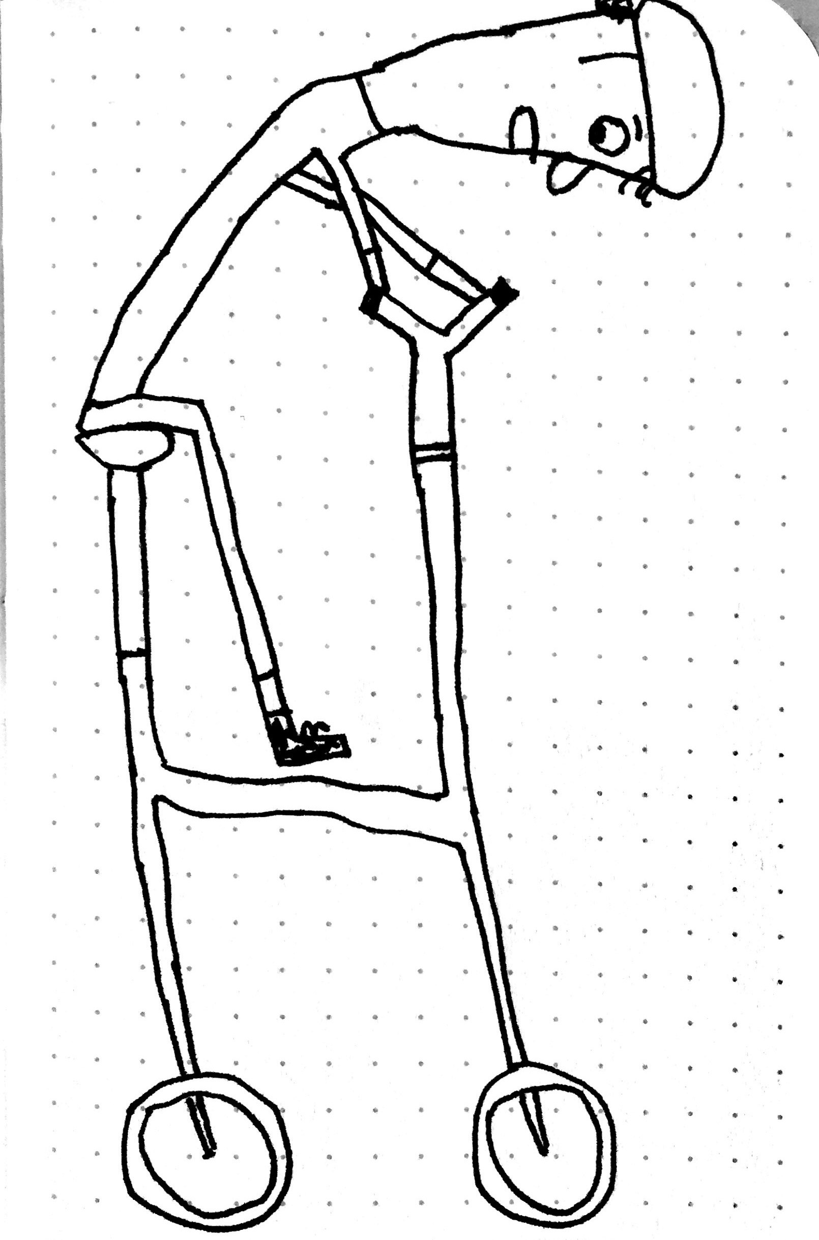 1610x2439 Guy On Bike {drawing} The Blog Of Marc Hummel Brooklyn, Ny