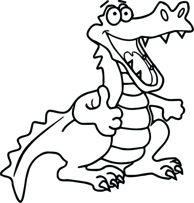 618x647 Crocodile Drawing Happy For Free Download