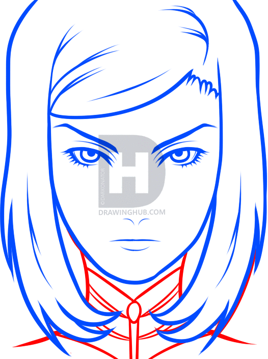 526x703 How To Draw Re L Mayer From Ergo Proxy, Step