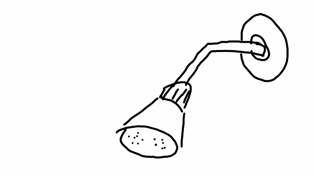 1280x720 World's First Ever How To Draw A Showerhead Easy Simple Way