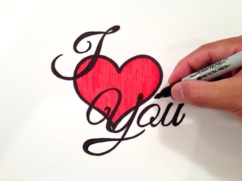 480x360 How To Draw I Love You With A Heart