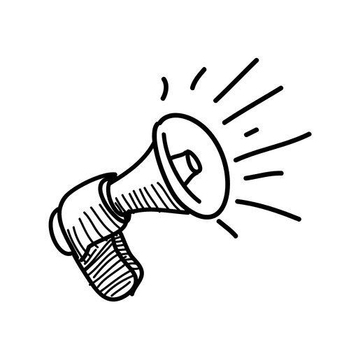 512x512 Megaphone Hand Drawn Icon