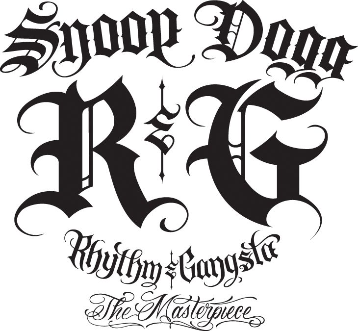 730x675 snoop dogg rhythm gangsta the masterpiece logos tattoo fonts