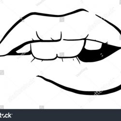 250x250 Lip Drawing Male Biting Your Easy Step