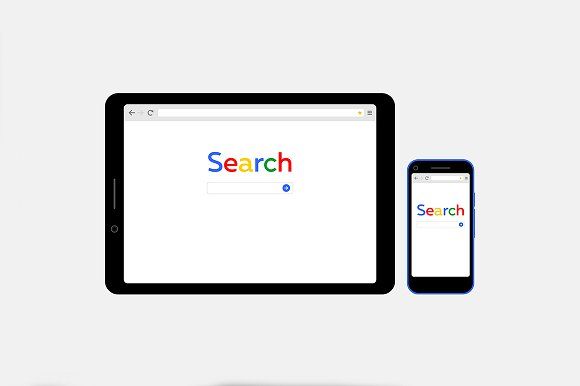 580x386 search browser template illustration graphics abstract flat design