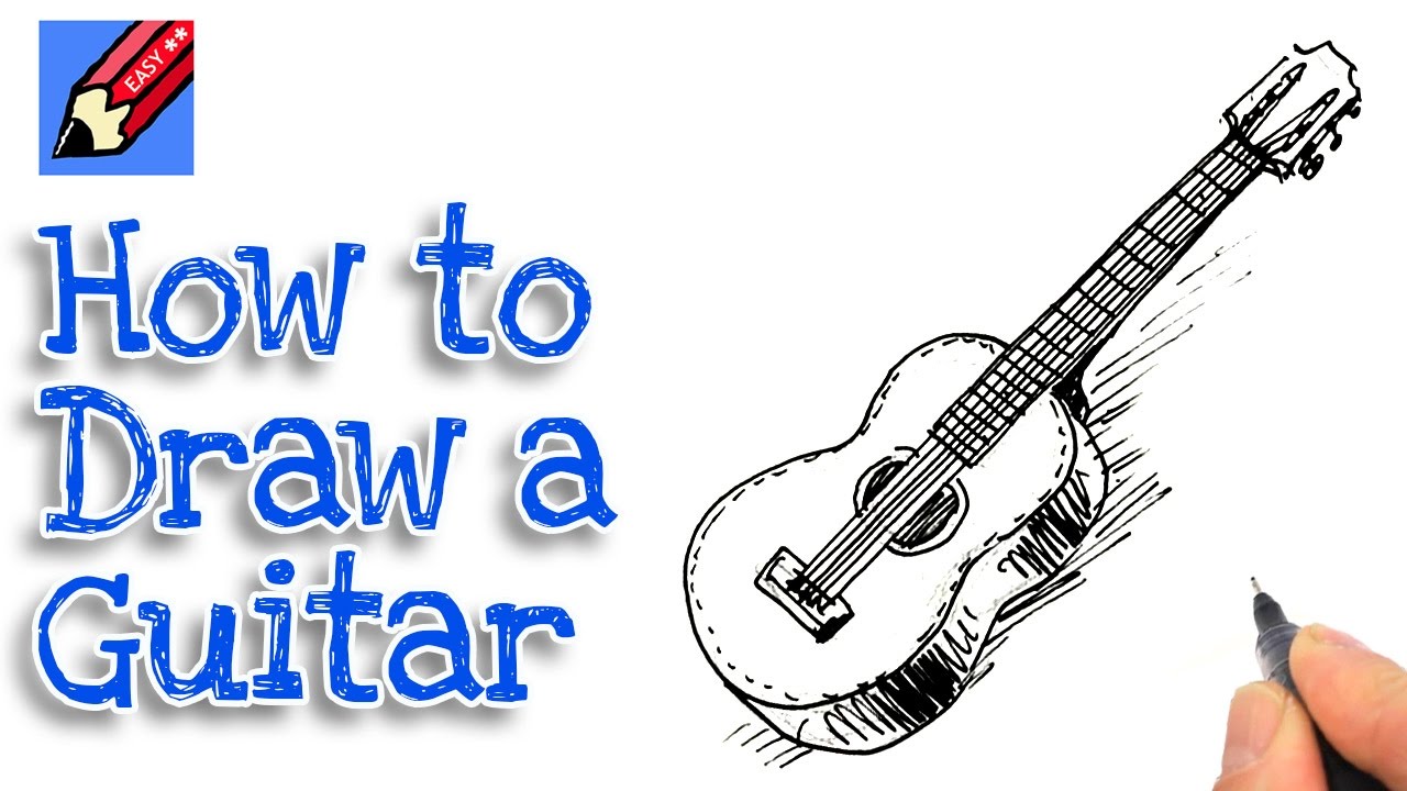1280x720 How To Draw A Spanish Guitar Real Easy