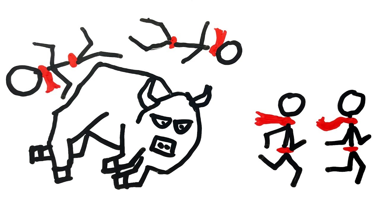 1280x720 Running With The Bulls Sanfermines