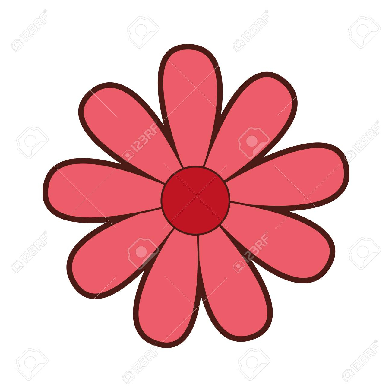 1300x1300 Trend Cute Flower Drawing Decorative Vector Illustration Design