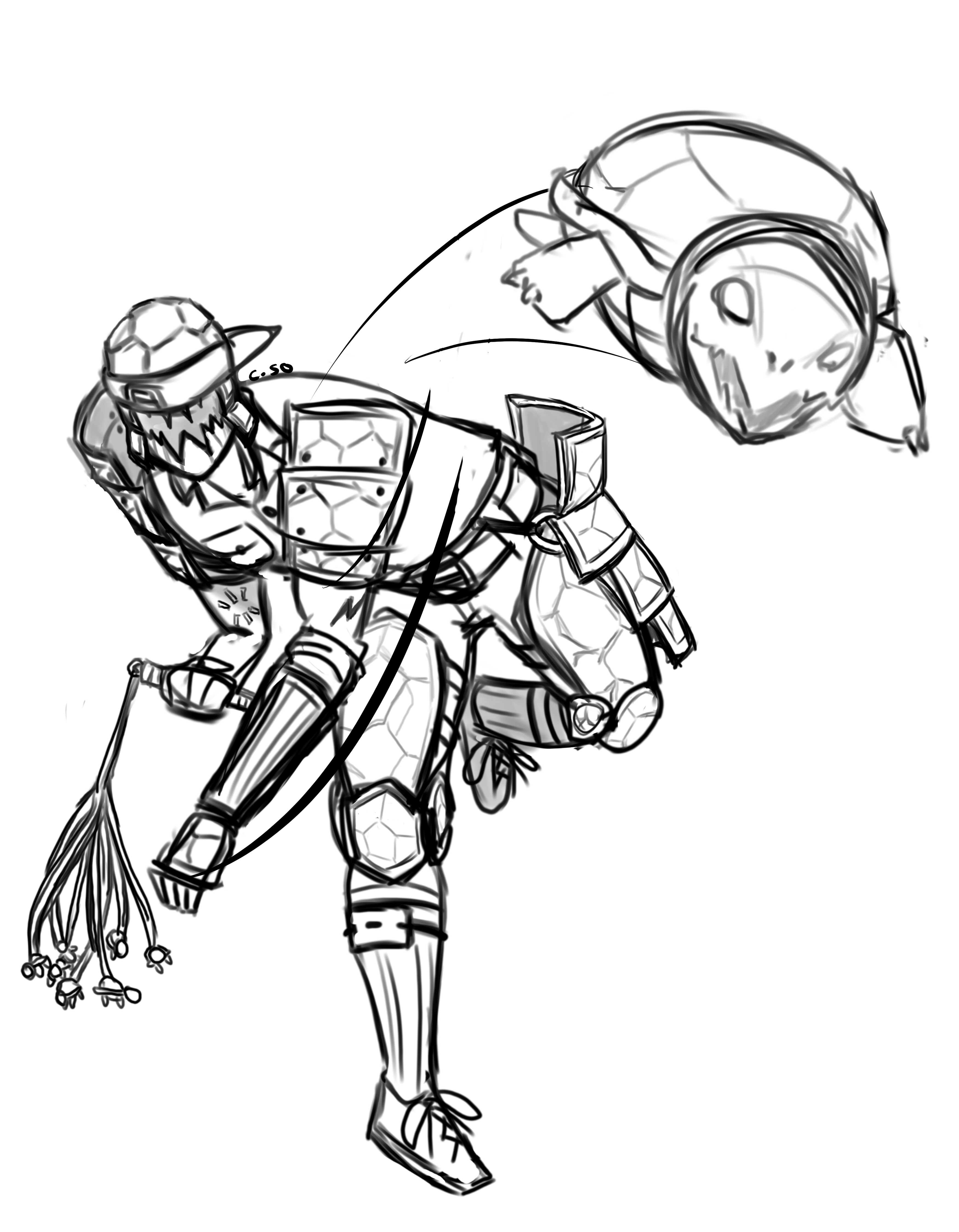 3500x4500 my interpretation of a turtle tamer kol