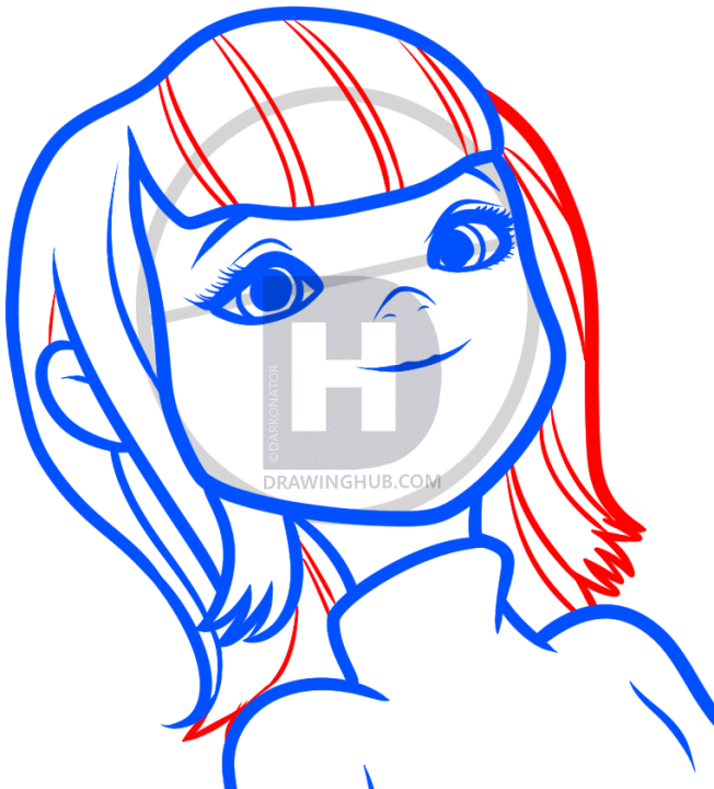 652x720 how to draw mavis, hotel transylvania, step