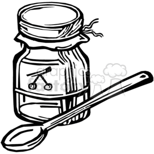 300x300 Black White Jar Of Jam Clipart Royalty Free Clipart