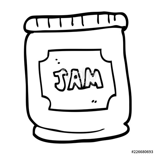 500x500 Line Drawing Cartoon Jam Pot Stock Image And Royalty Free Vector