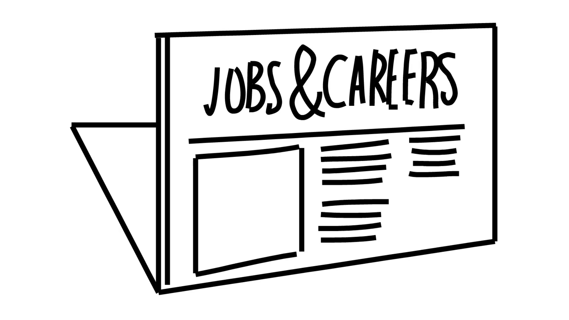 1920x1080 News Paper Jobs Line Drawing Illustration Animation Trasnparent