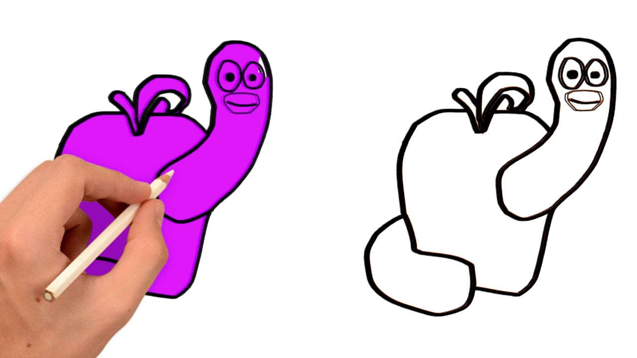 1280x720 Apple With Jokes Kid Draw For Learning Learning Coloring For Kid