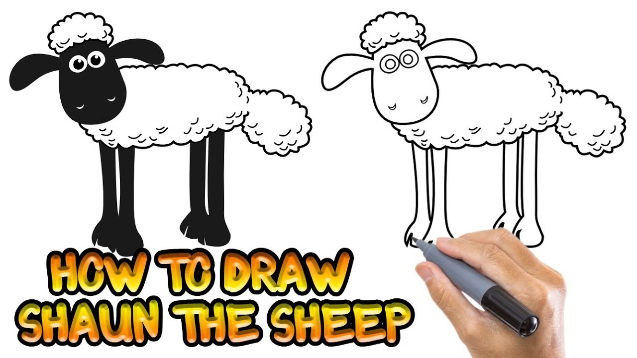 1280x720 how to draw shaun the sheep l coloring pages for kids