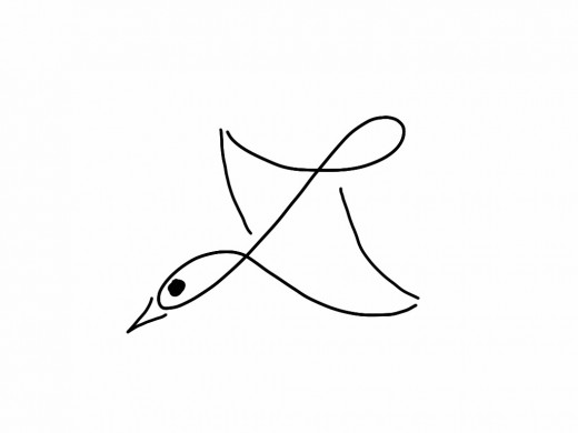 520x390 How To Turn A Cursive L Into A Bird Drawing Hubpages