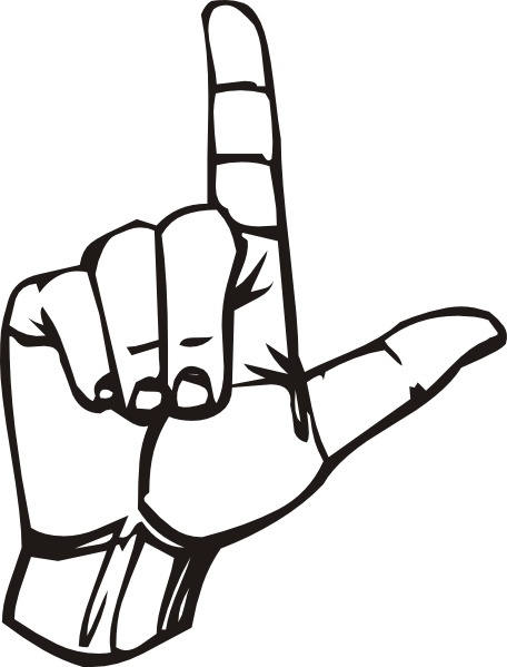456x599 Sign Language L Clip Art Free Vector In Open Office Drawing