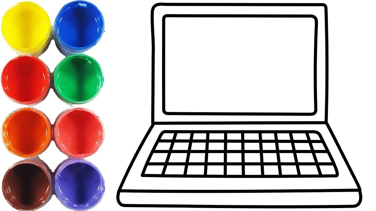 1280x720 Coloring And Drawing Laptop Learn Colors With Nursery Rhymes