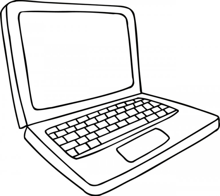 768x682 Computer, Drawing, Laptop, Transparent Png Image Clipart Free