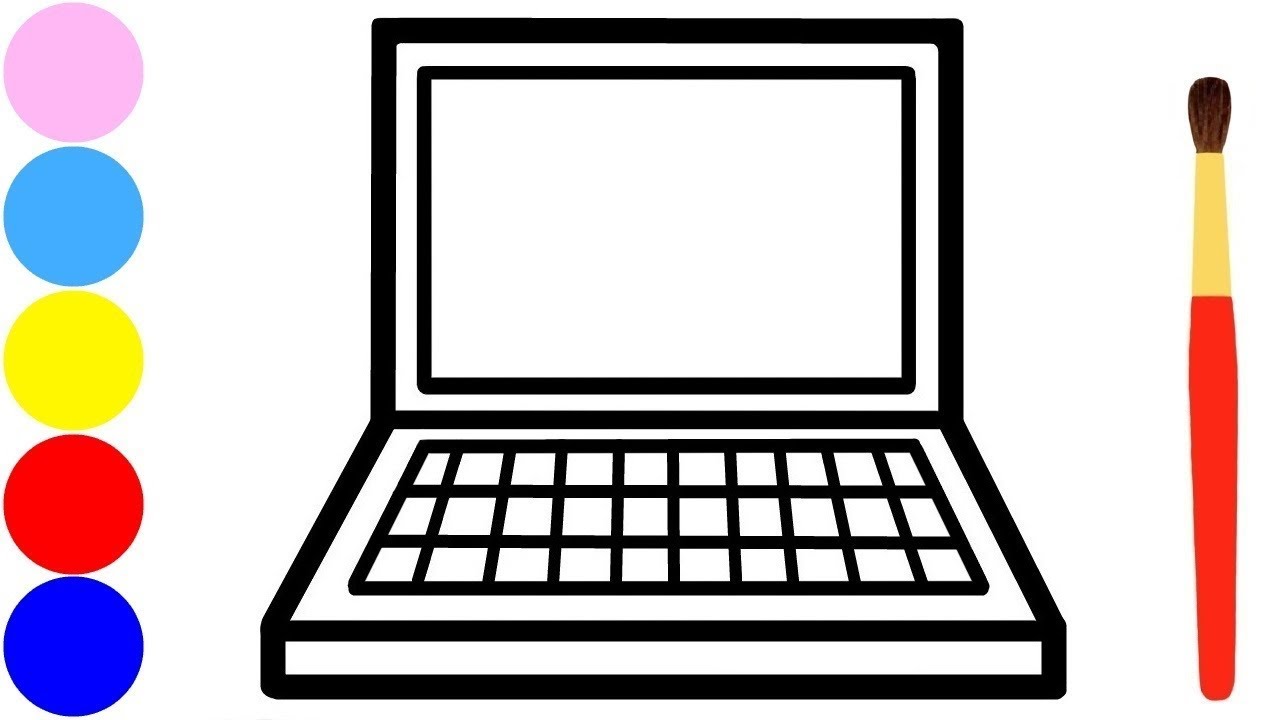 1280x720 Painting And Drawing Laptop With Learn Colors For Kids