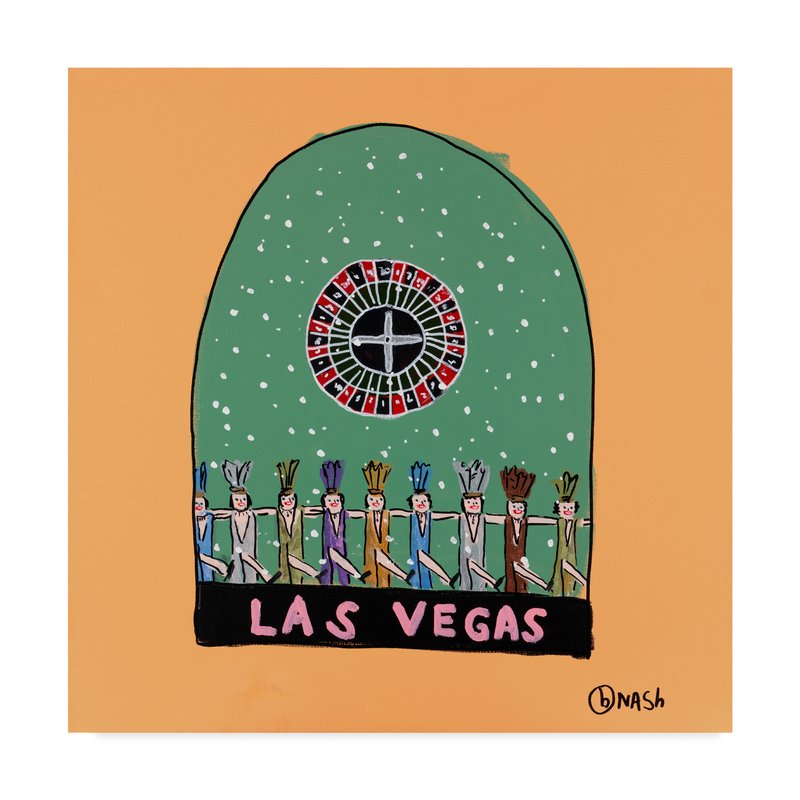 800x800 Winston Porter 'las Vegas Snow Globe' Drawing Print On Wrapped