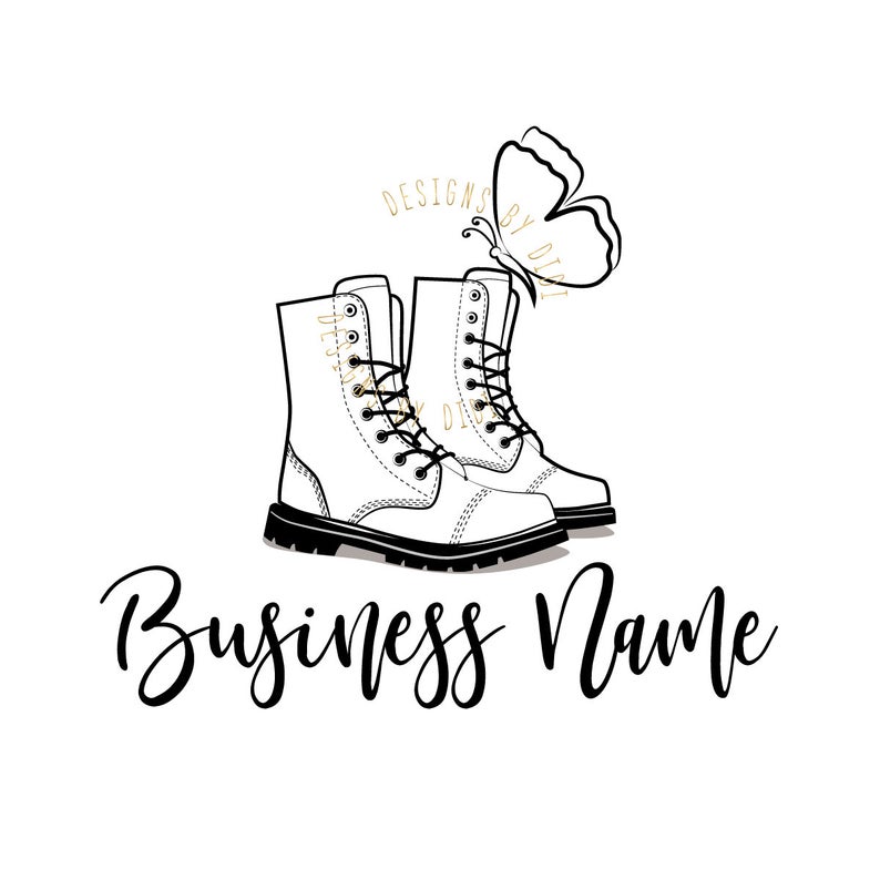 794x794 custom logo design boots butterfly logo logo boutique etsy