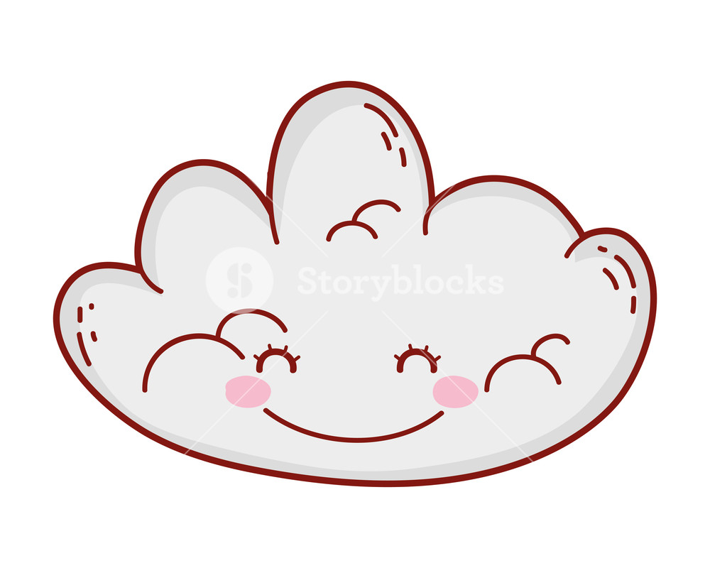 1000x800 Cute Cloud Drawing Cartoon Vector Illustration Graphic Design